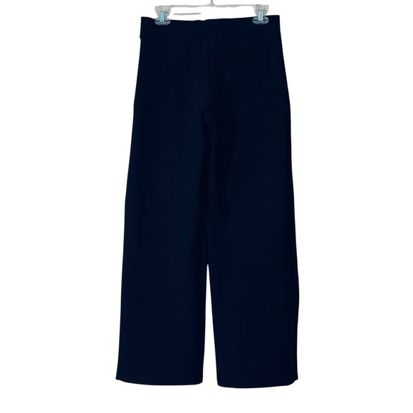 Quince Ultra-Stretch Ponte Wide Leg Pants Trousers Navy Office Work (Size M) - Picture 3 of 11